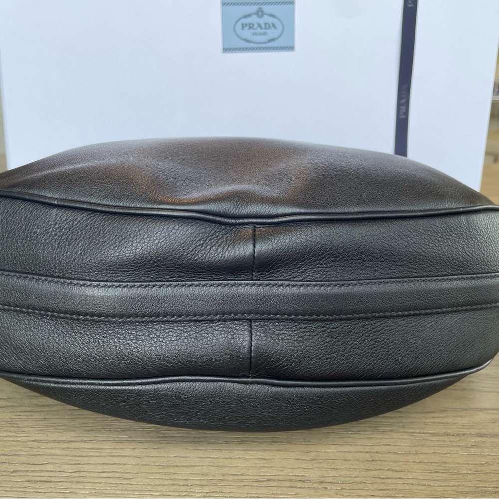 Prada Black Hobo Leather Bag - Picture 9 of 11